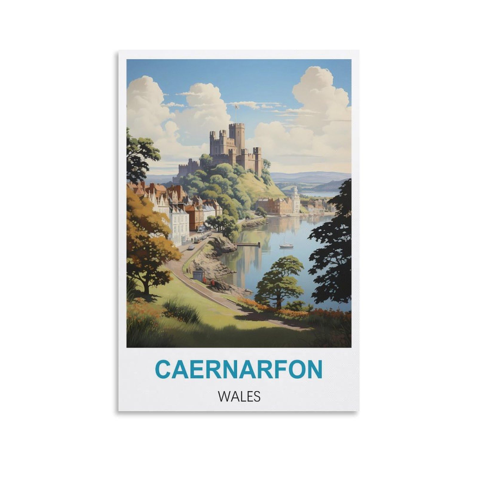 Vintage Tin Signs Caernarfon Wales Ideal for Pub shed Bar Office Man Cave Home Bedroom Dining Room Kitchen Gift 15x30cm