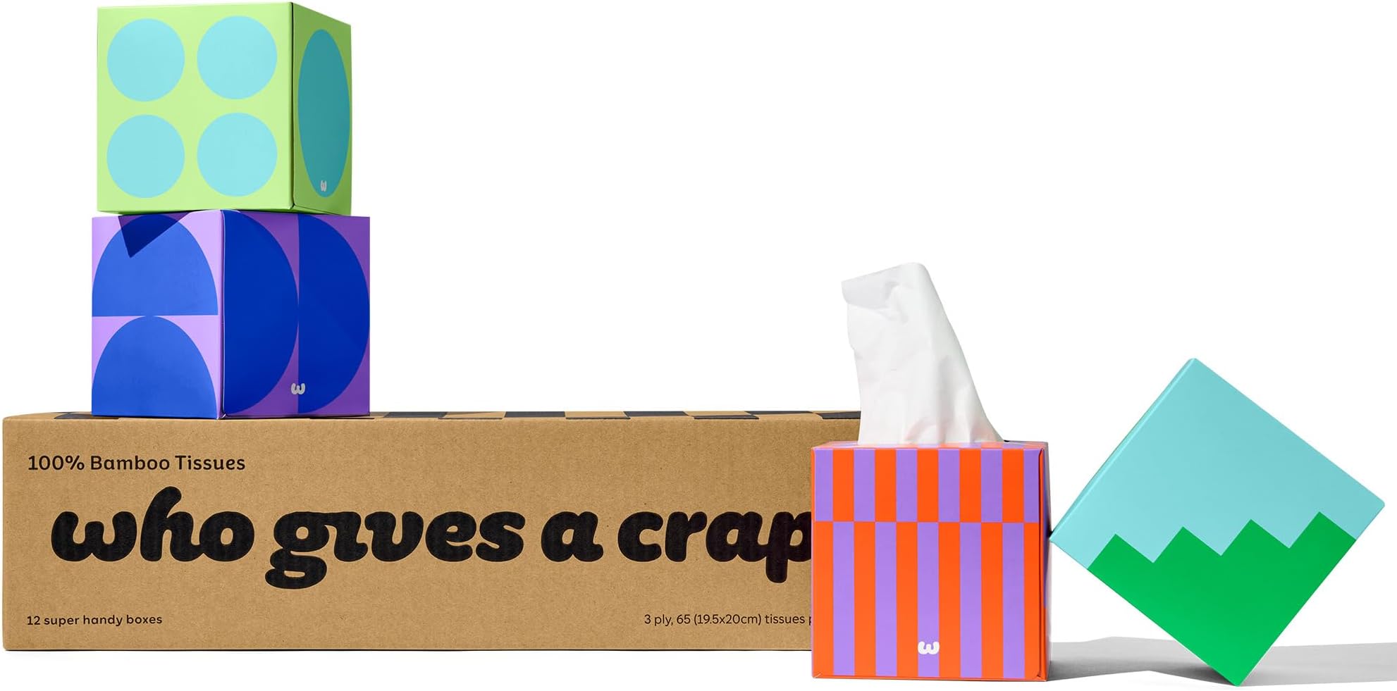 Sustainably Sourced 100% Bamboo 3-Ply Facial Tissue (12 Boxes)