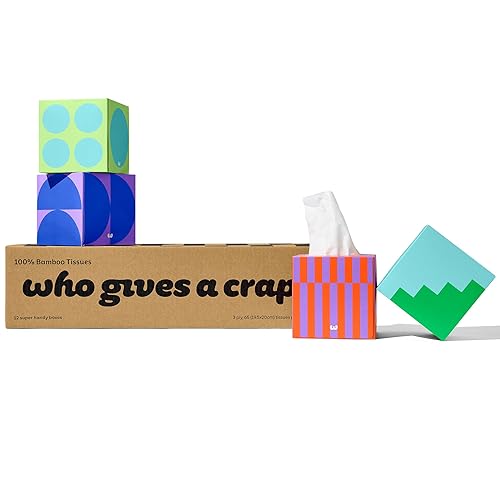 Who Gives a Crap Bamboo Tissues, Facial Tissue Cube Boxes,