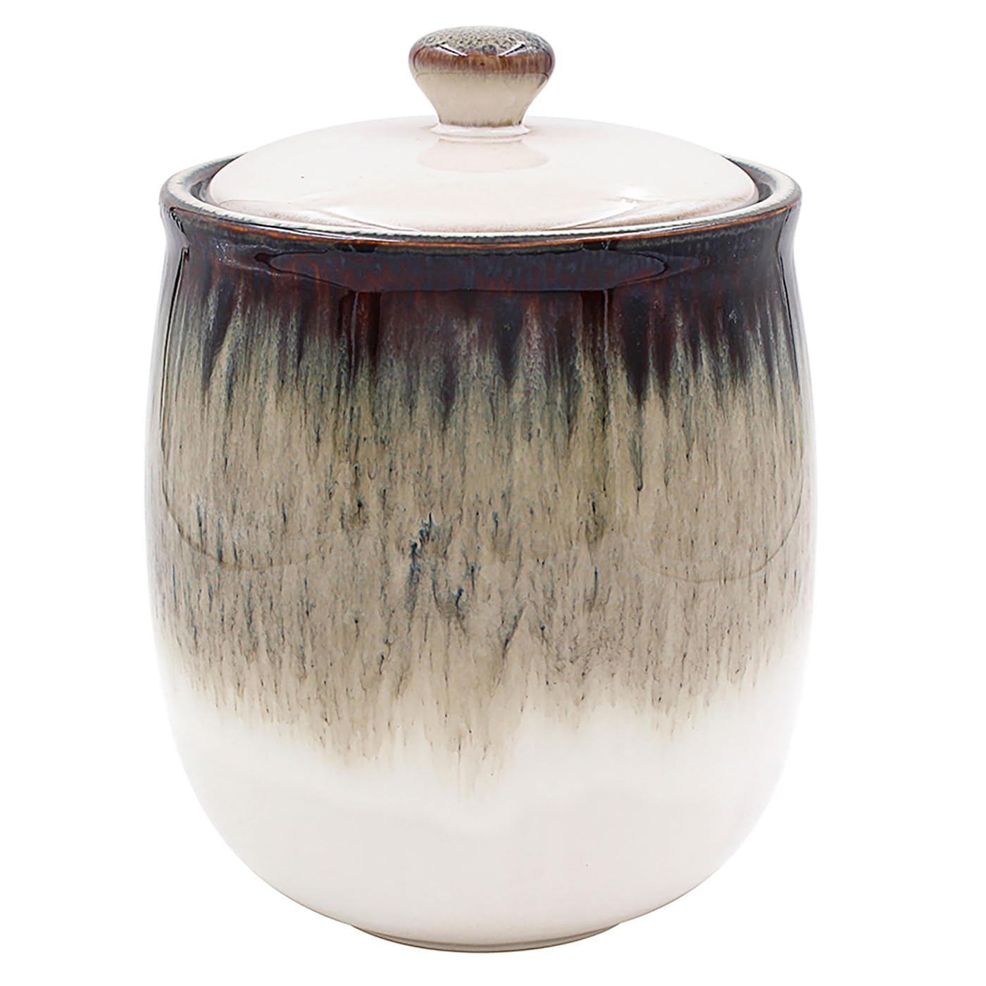 Lesser & Pavey Reactive Glaze Canister With Lid For Kitchen & Home | Kitchen Ample Storage Canister | British Designed Unique Reactive Glaze Finish Jar - Elements