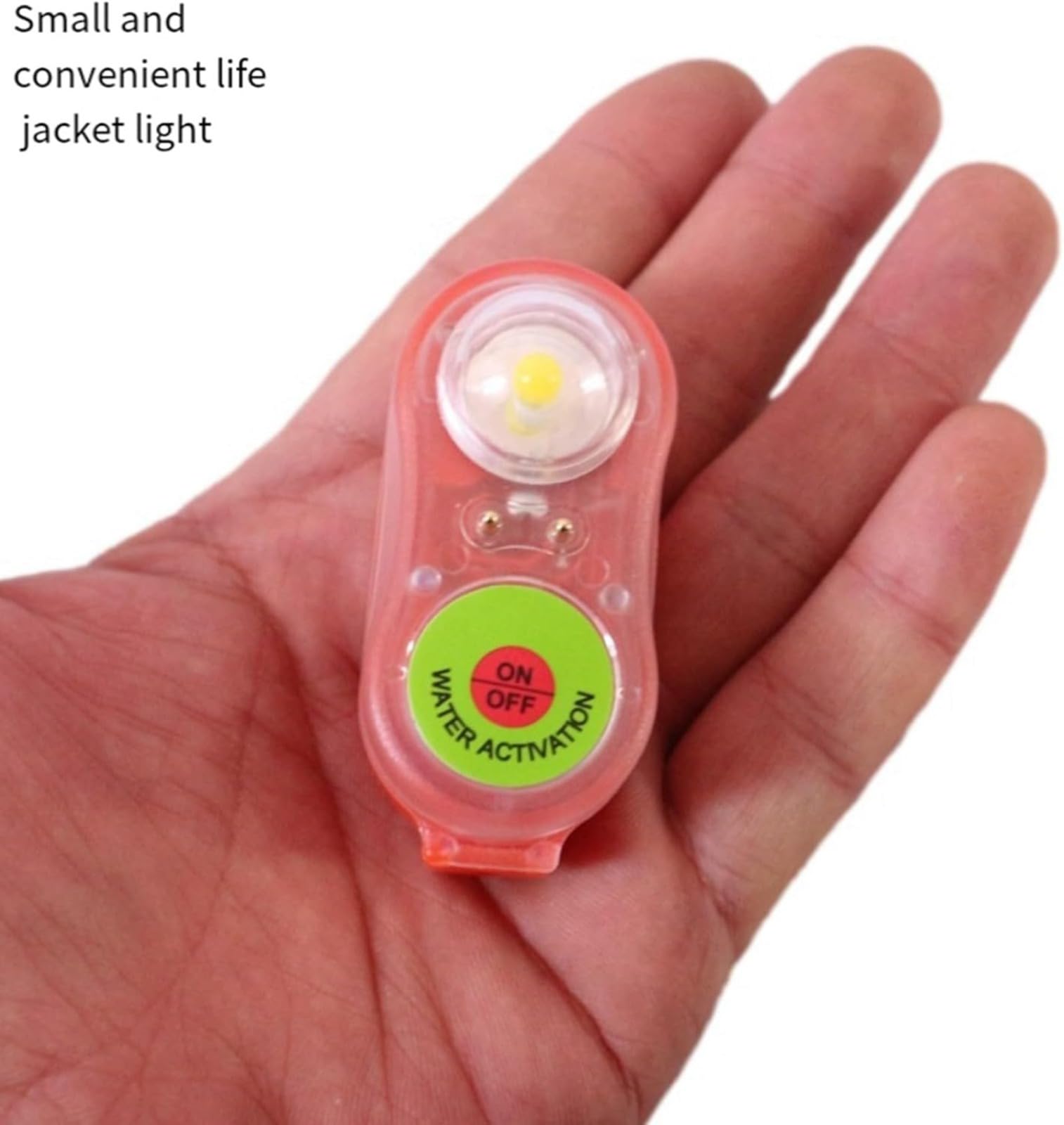 Luz LED con Clip para Chaleco Salvavidas (6 Unidades), Intermitente para emergencias acuáticas, Ideal para Adultos y niños