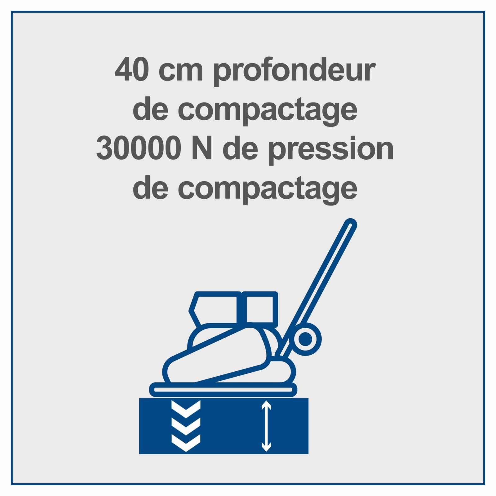 Scheppach Plaque Vibrante Thermique HP2500S Compacteur |6,5 CV| Pression de compactage 25 kN | Profondeur de compactage 40cm | Vitesse 25m/min |Tapis caoutchouc & dispositif de déplacement inclus