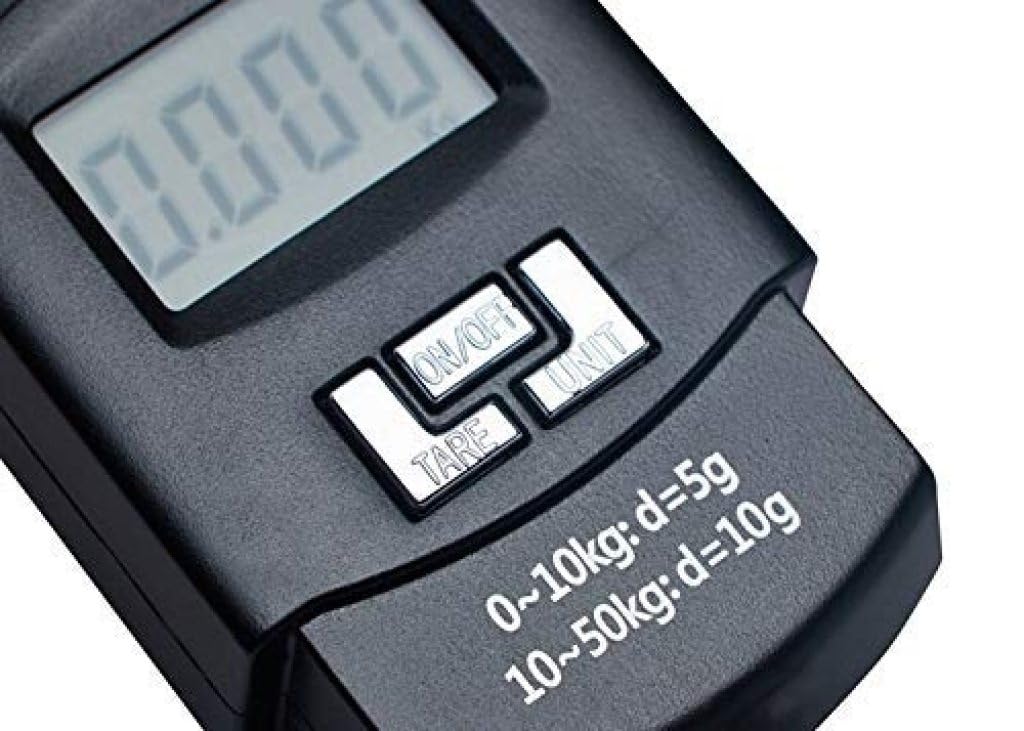 Digital Hanging Scale 50 kg with LCD Backlight & Tare Function | Lb/Kg Weighing Modes, Precise Tare Button, Wide Application Use, Portable & Compact, 5g/10g Accuracy-image-17