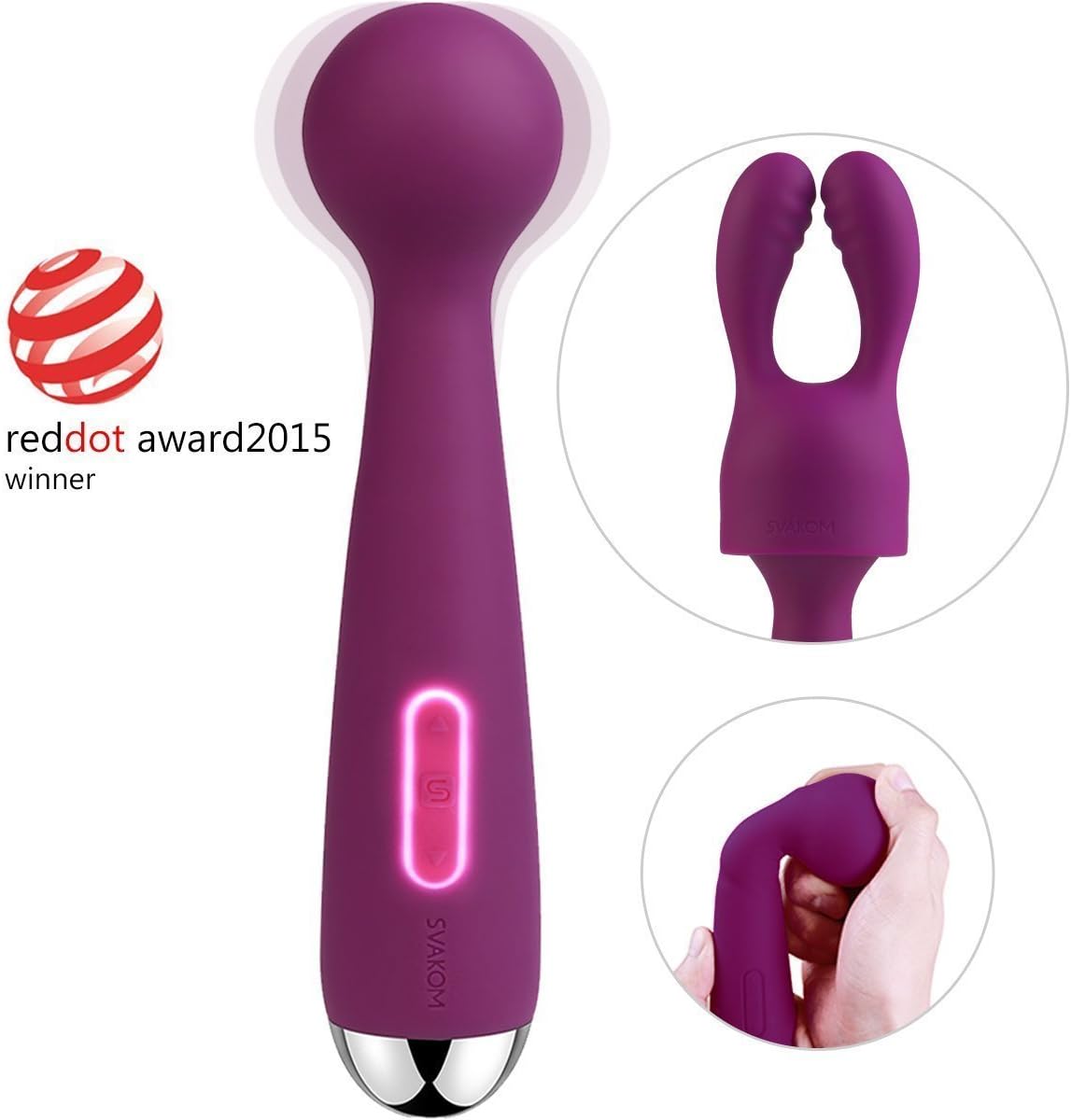 SVAKOM Mini Emma - Masajeador de varita para mujer, 6 modos ...