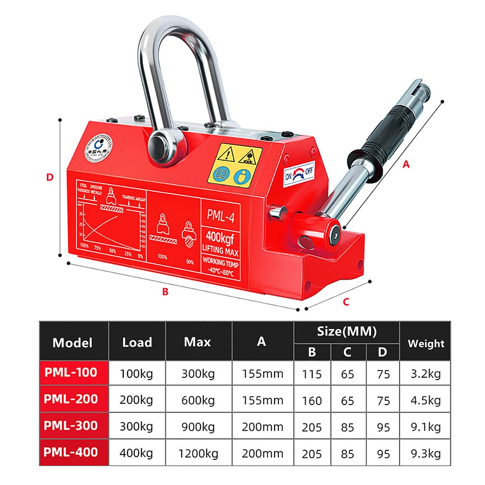 permanentmagnet kran Magnetheber Hochleistungsstahl Kran Hebezeug-Hebemagnet (100KG)