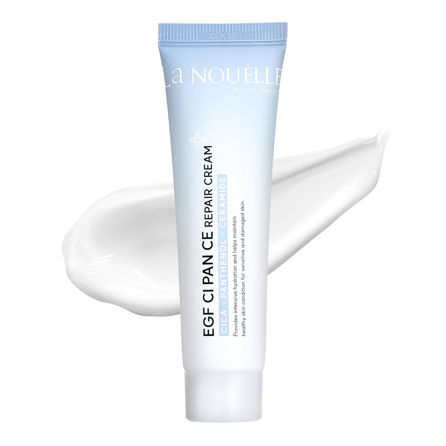 EGF Cica Panthenol Ceramide Repair Cream. Korean moisturizer for damaged, irritated, sensitive skin. Centella asiatica, niacinamide, madecassoside. K Beauty 1.69 fl oz