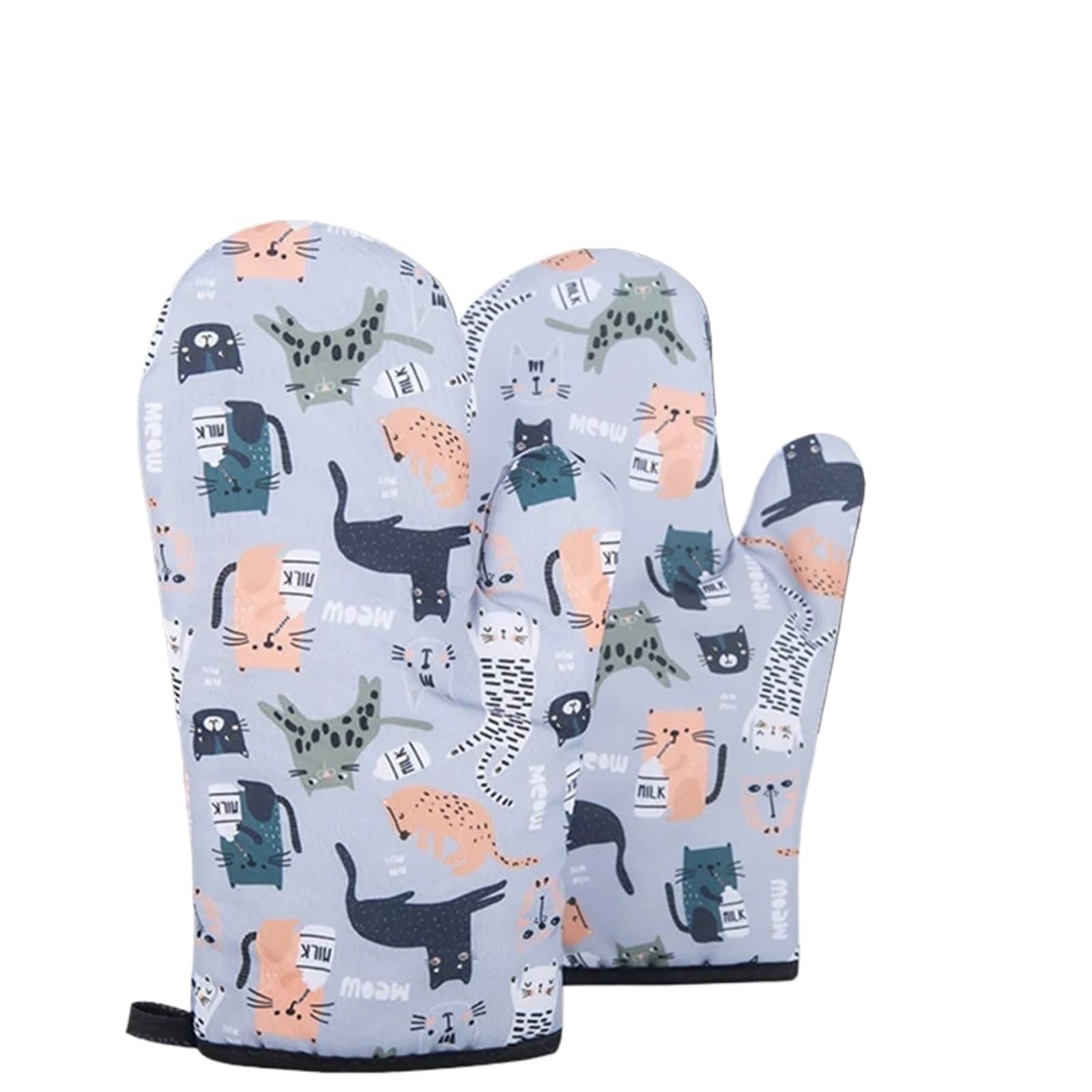 Clarture 2pcs Heat-Resistant Non-Slip Oven Mitts for Safe Baking and Cooking(Animal pattern)