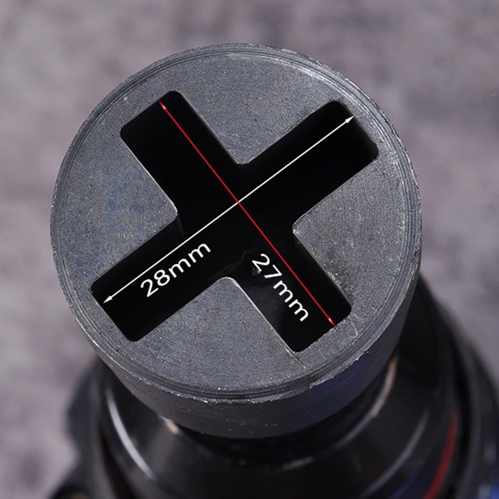 Clé à douille pour cric électrique de voiture, prise en alliage épais avec finition antirouille, compatible avec 96 % des crics, noir
