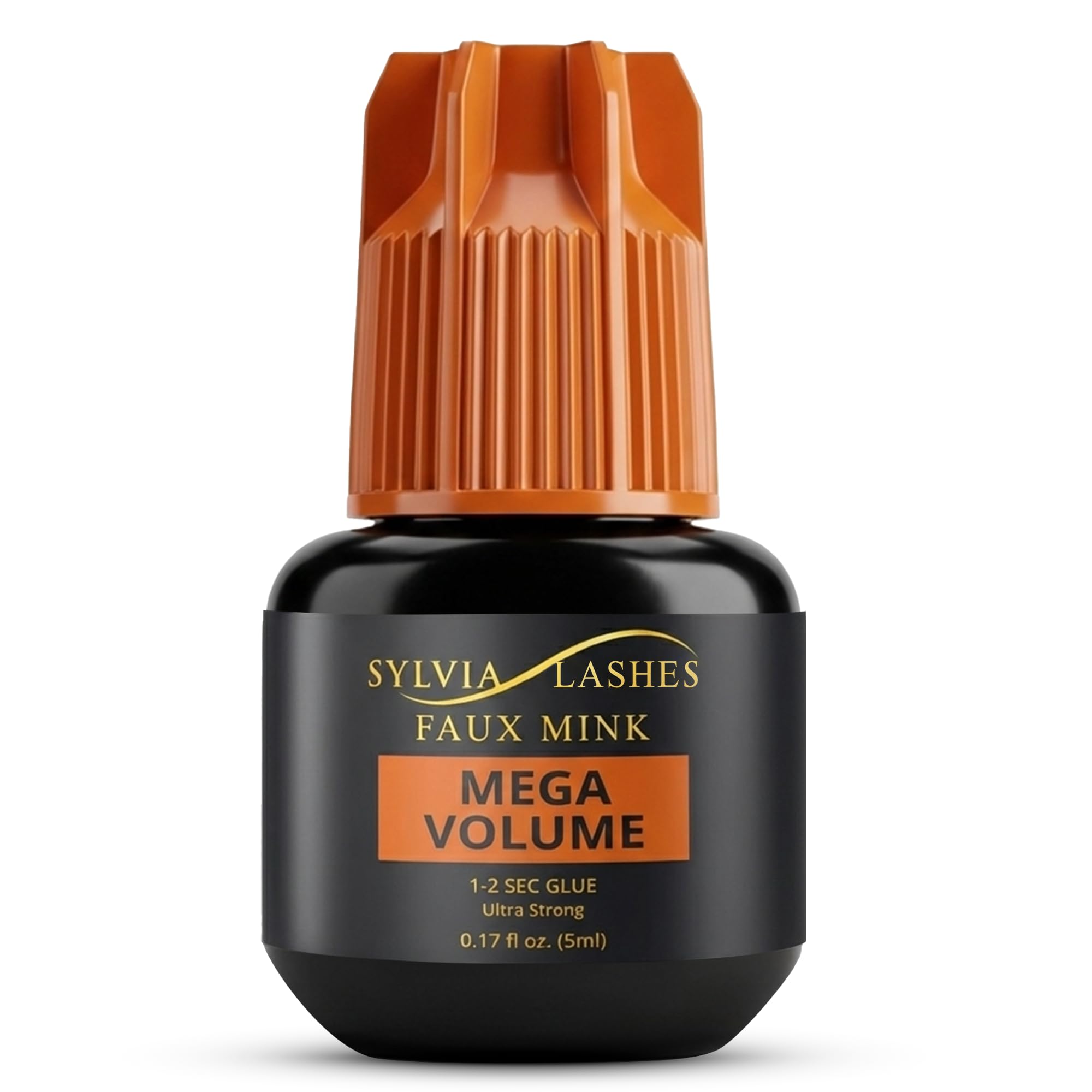 Mega Volume Ultra Strong Eyelash Extension Glue - 5ml Professional Black Adhesive | 1-2 Sec Fast Drying | 6-8 Weeks Retention | Ultra Bond Formula for Lash Experts