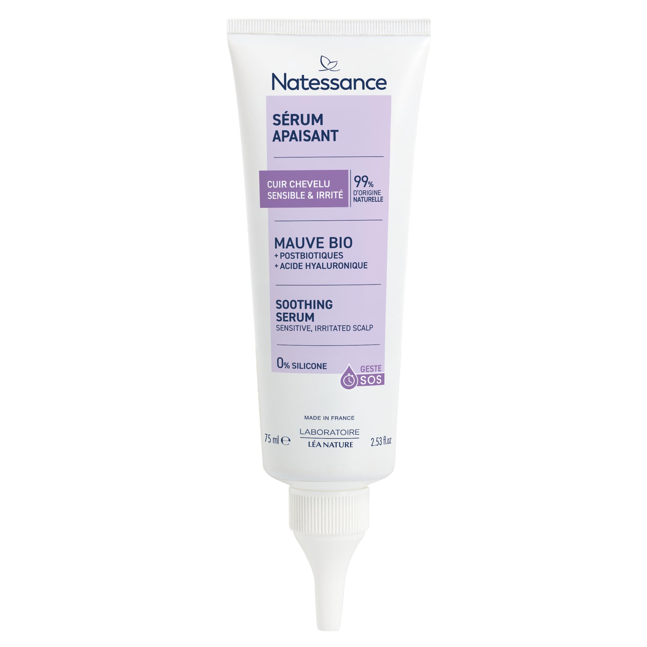 Natessance Sérum Mauve Bio Cuir Chevelu Sensible 75 ml