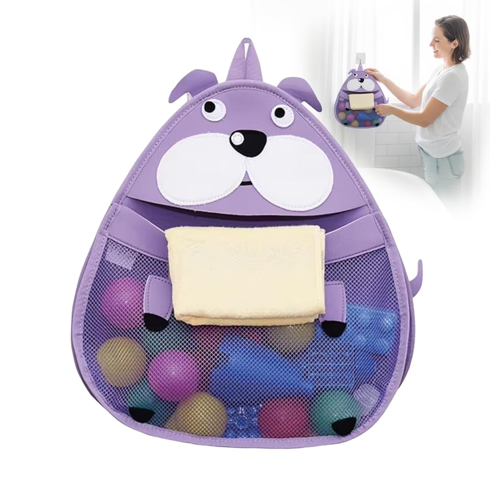 SILICONPICK Baby Bath Toy Organizer Mesh Shower Caddy with Suction Cups Kids Bathroom Accessories Storage