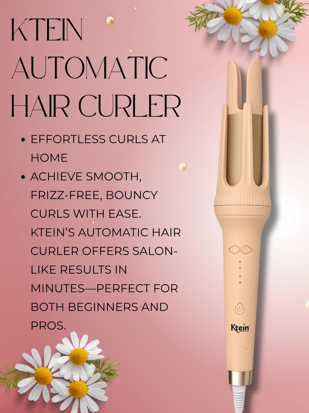 Ktein Automatic Hair Curler | Effortless Hair Styling with Adjustable Temperature and Smooth Rotating Design for Perfect Curls on All Hair Types - Image 3 thumbnail