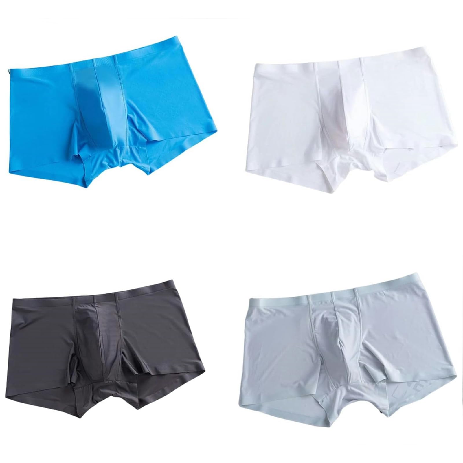 Boxer Uomo 3 Pacchetti Elastici Slip Senza Cuciture da Maschere da Uomo Ultra-Sottile E Traspirante Biancheria da Fuoco A Bassa Vita-XL-3 Red