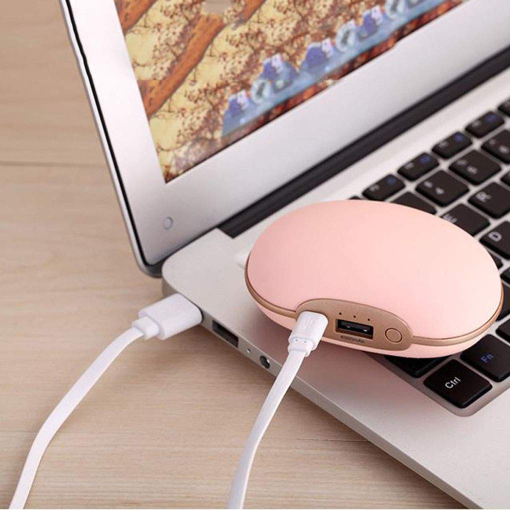 Inverno Ricaricabile Scaldamani, 4000mah Scaldamani Elettrico USB Mano Warmer Ricaricabile Portatile Banca di Potenza Comfort, Pink