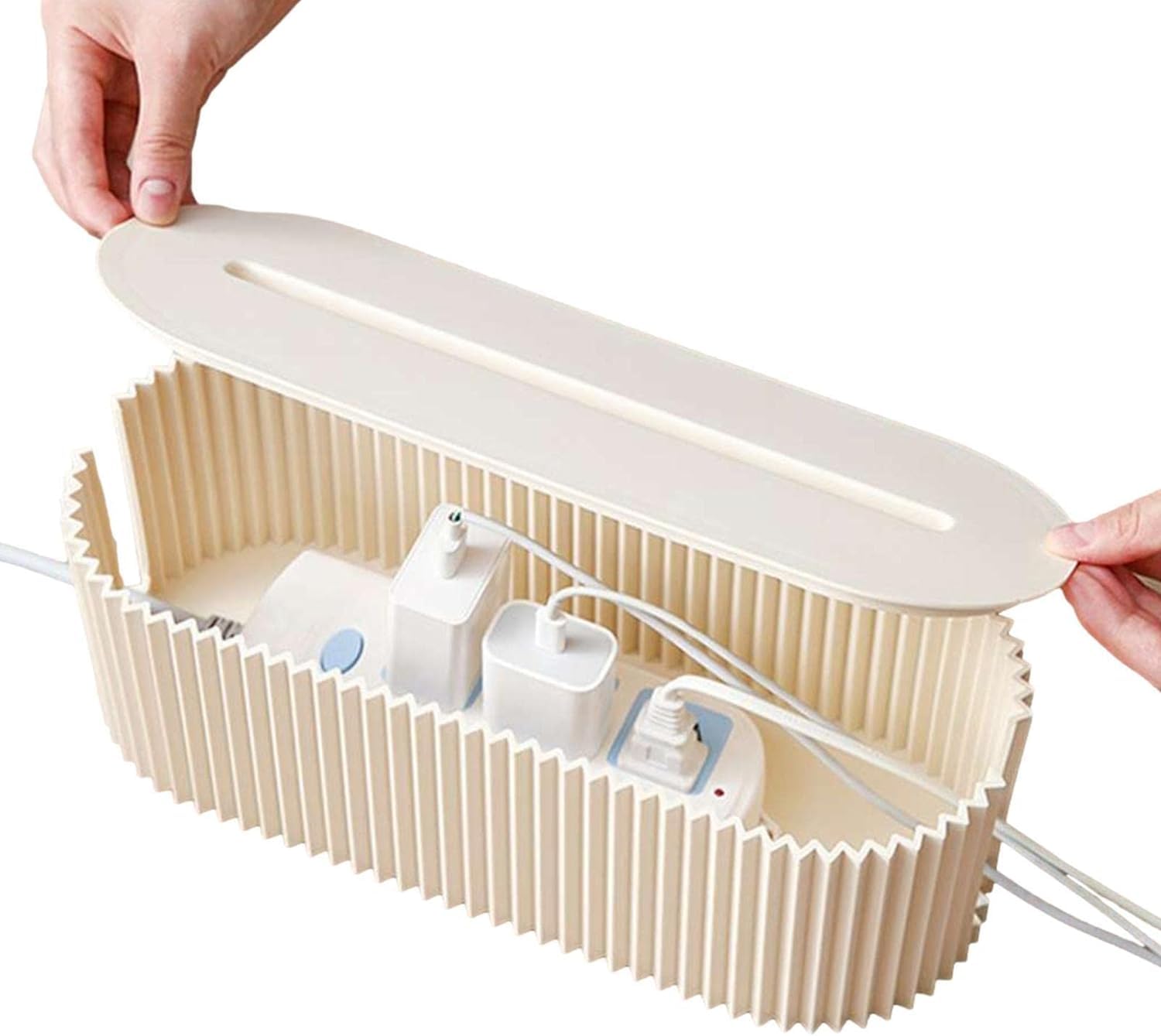 Boîte De Rangement Pour Câbles Et Multiprise - 31x13,5x12,5 Cm, ABS - Cache Les Fils, Aérations Anti-surchauffe