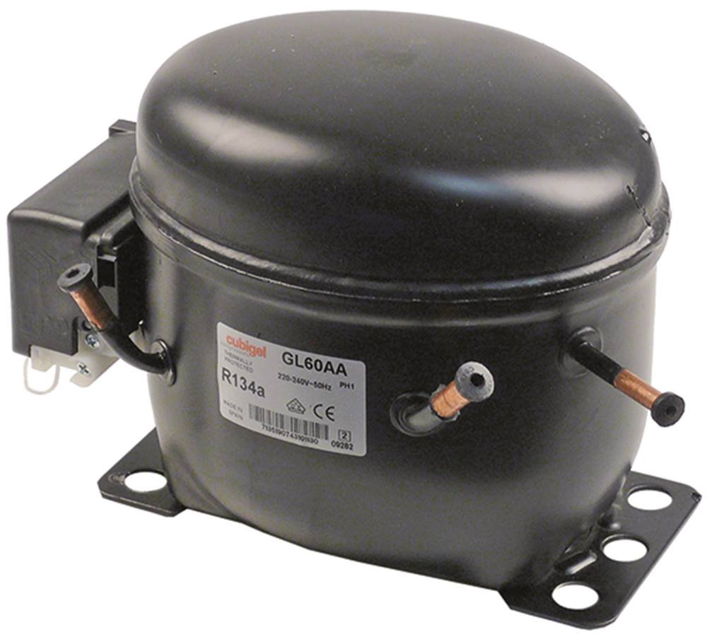 Compresseur gl60aa 50 Hz 220–240 V Puissance 126 W réfrigérant R134 a LBP 9,1 kg 1/6HP