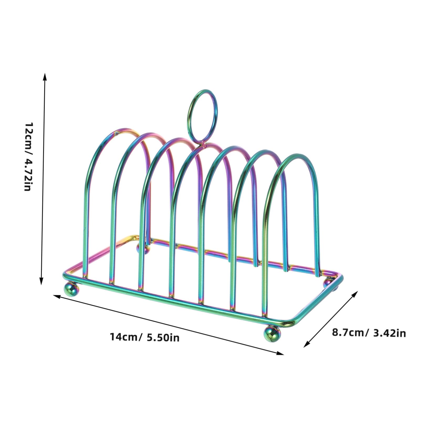 SOLUSTRE Modern Kitchen Stand Stainless Steel Bread Holder Toast Rack Countertop Toast Organiser Compact Design for Small Spaces
