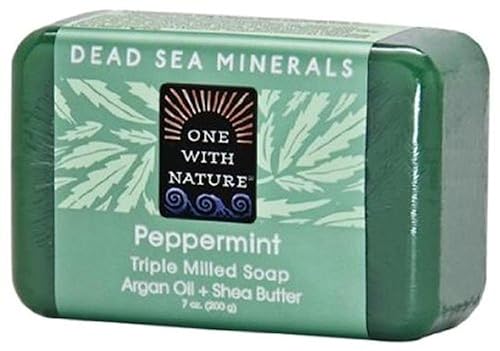 One With Nature Jabón mineral de menta del Mar Muerto, barra de 7 onzas
