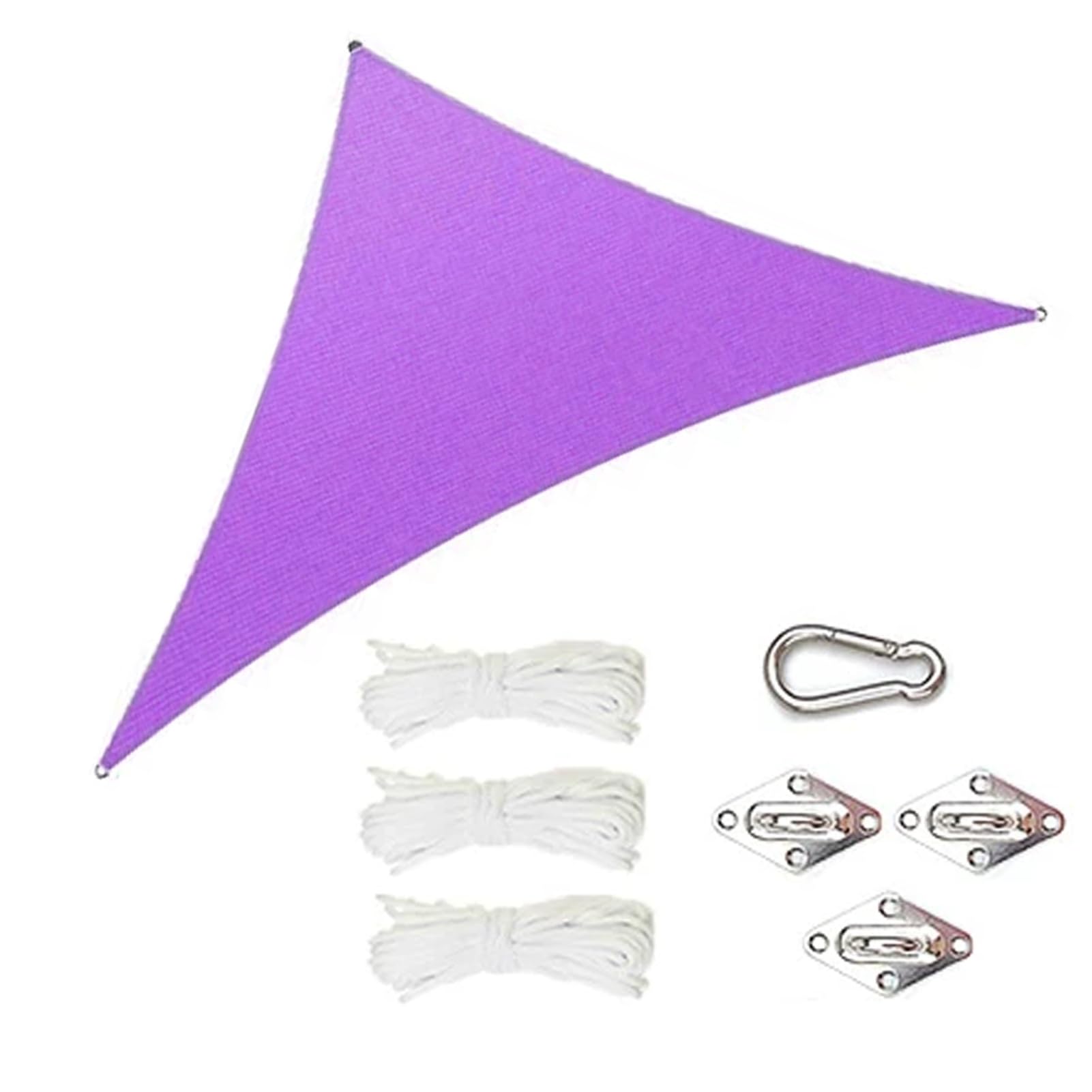 Voile d'ombrage triangulaire respirant imperméable anti-UV avec cordes