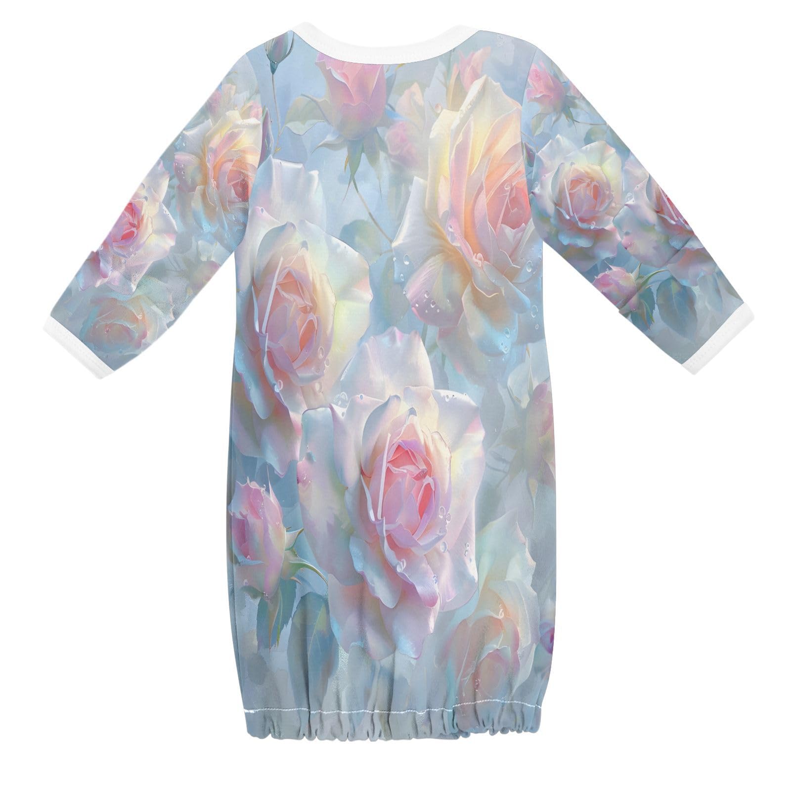 senya Nightdress Sleeper Gown Long Sleeve Nightgown Pajamas Roses Twining and Blooming for 3-12 Months