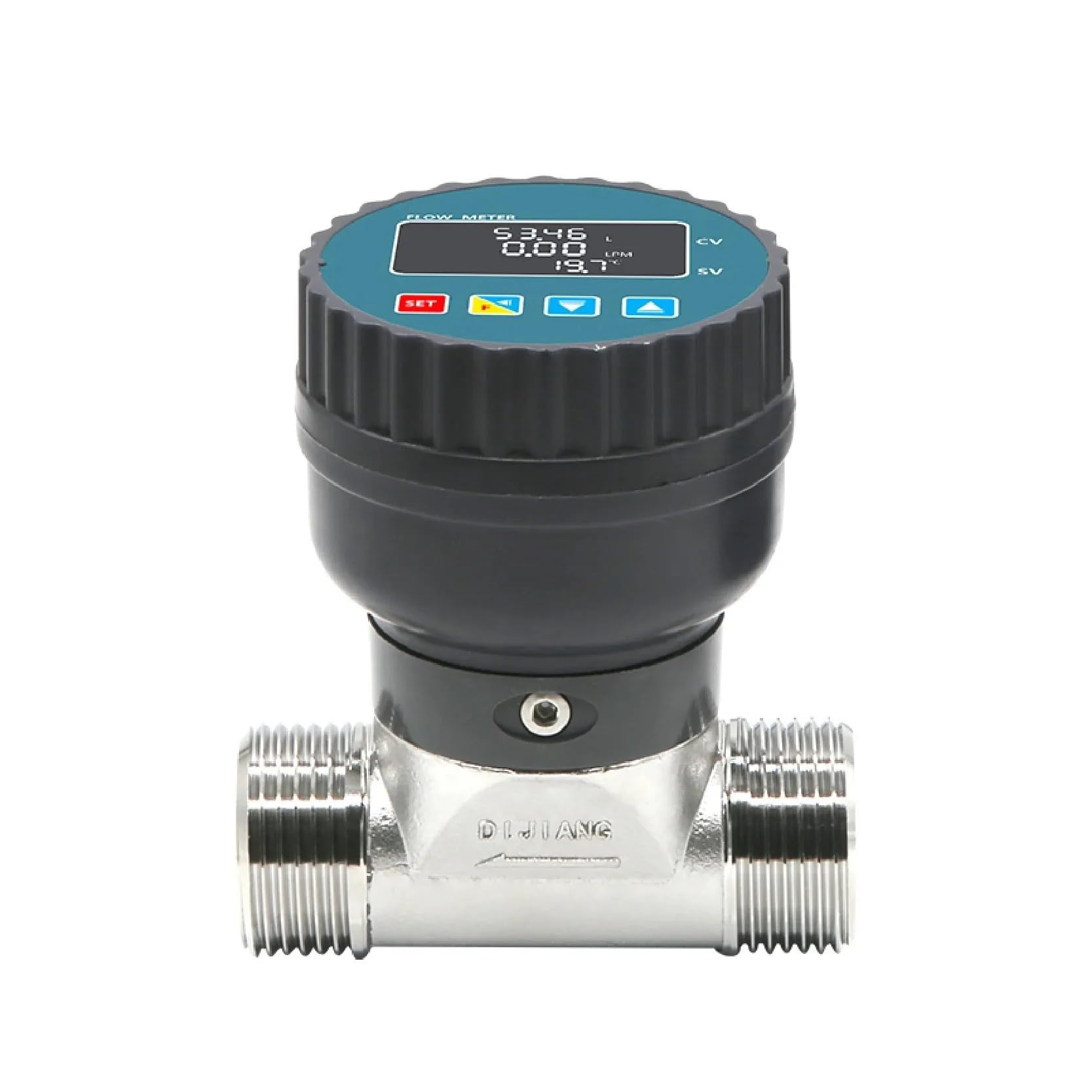Medidor de Flujo con Pantalla Digital de Acero Inoxidable RS485, medidor de Flujo de Agua líquida de Alta precisión, Sensor de Flujo electrónico for jardín de Granja(DN25)