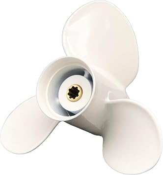 Aluminum Outboard Cupped Propeller Boat Prop 9 1/4X9 Pitch Replacement for Yamaha Engines 9.9/15/F15C/F20HP with 8 Spline Tooth OEM 683-45945-00-00