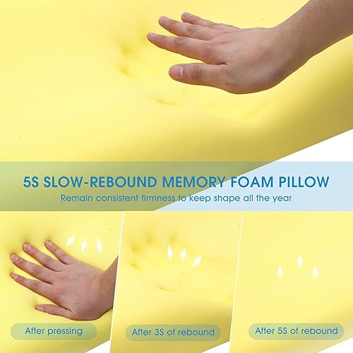 Miniatura 3 de Almohadas de espuma viscoelástica, almohada cervical para dormir lateral, almohada de contorno de cama para dormir, almohada ortopédica ergonómica