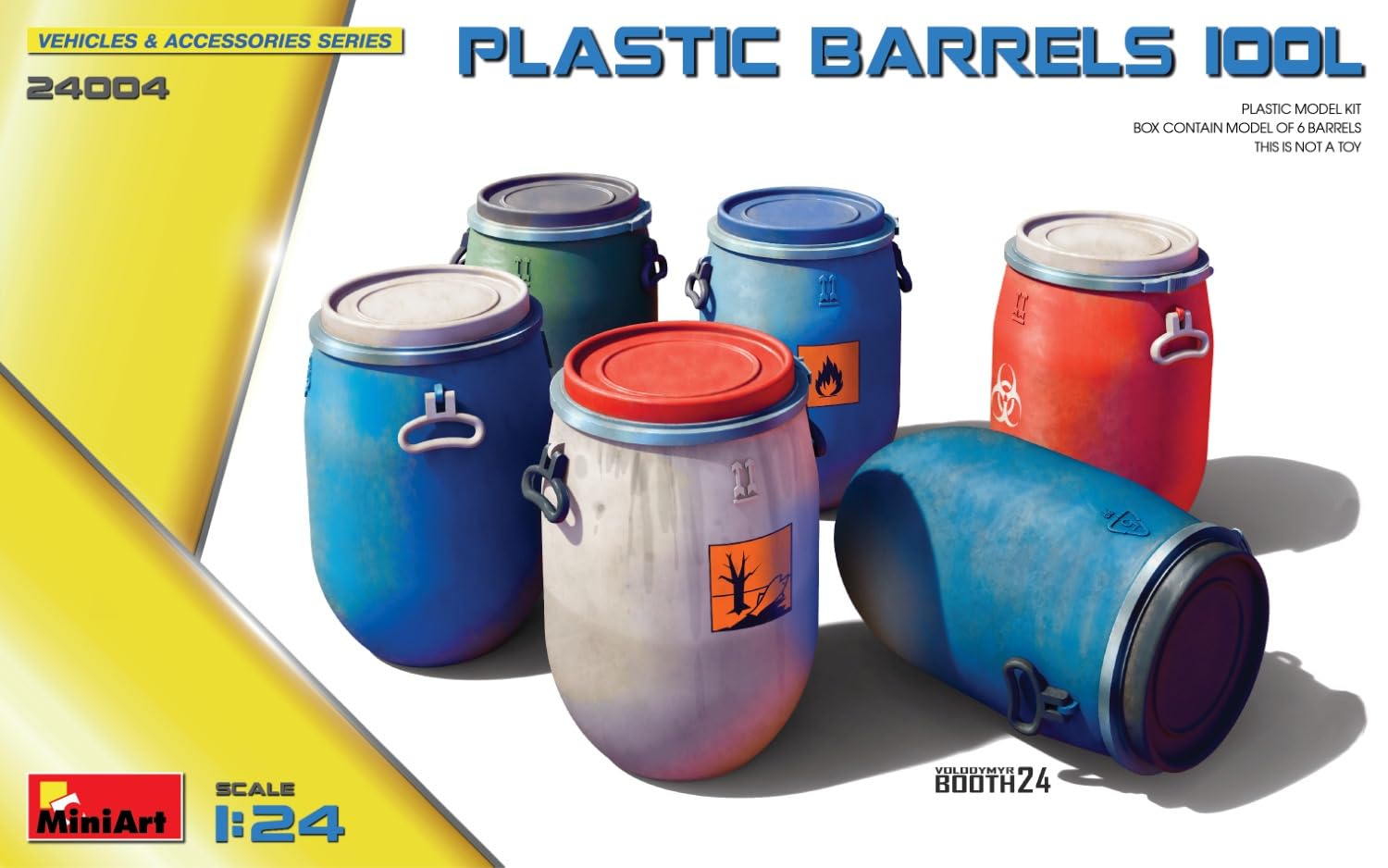 Miniart 1:24 - Plastic Barrels 100L, Molded Color, 1:24 scale - Image 4