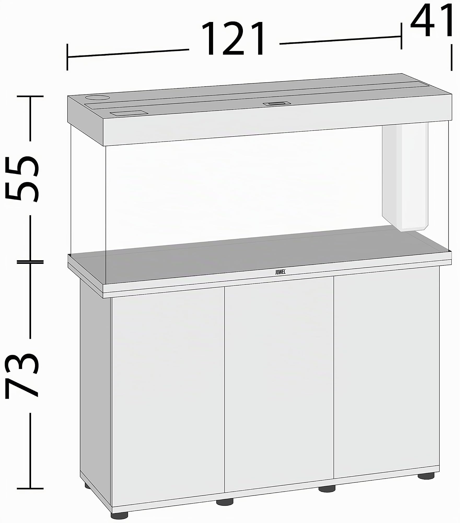 JUWEL Aquarium, acquario modello Rio 240 LED con mobile base SBX
