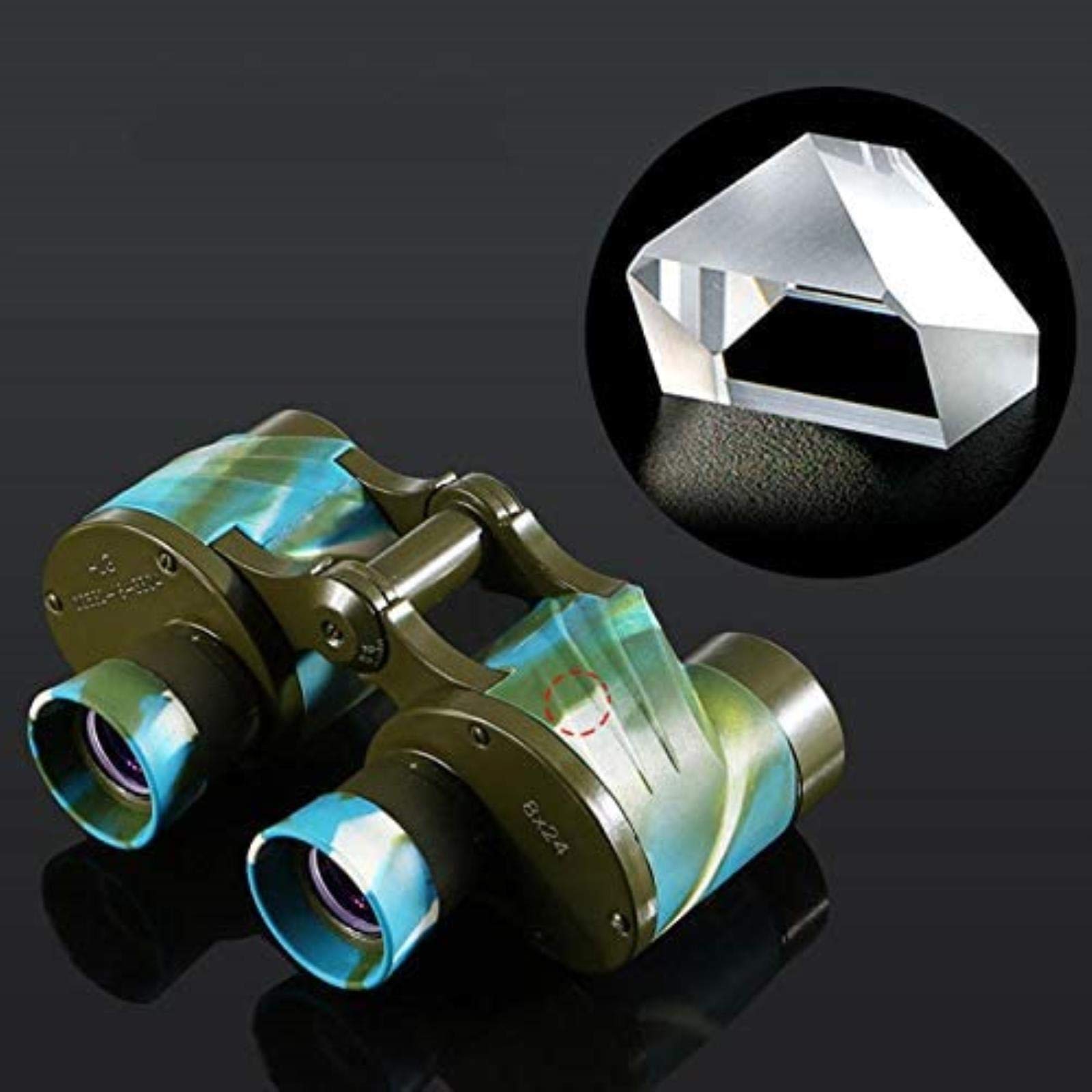 Telescopio portátil Alta Potencia, binoculares Metal con Revestimiento HD, Ideal para Viajes y acampadas Interiores y Exteriores.