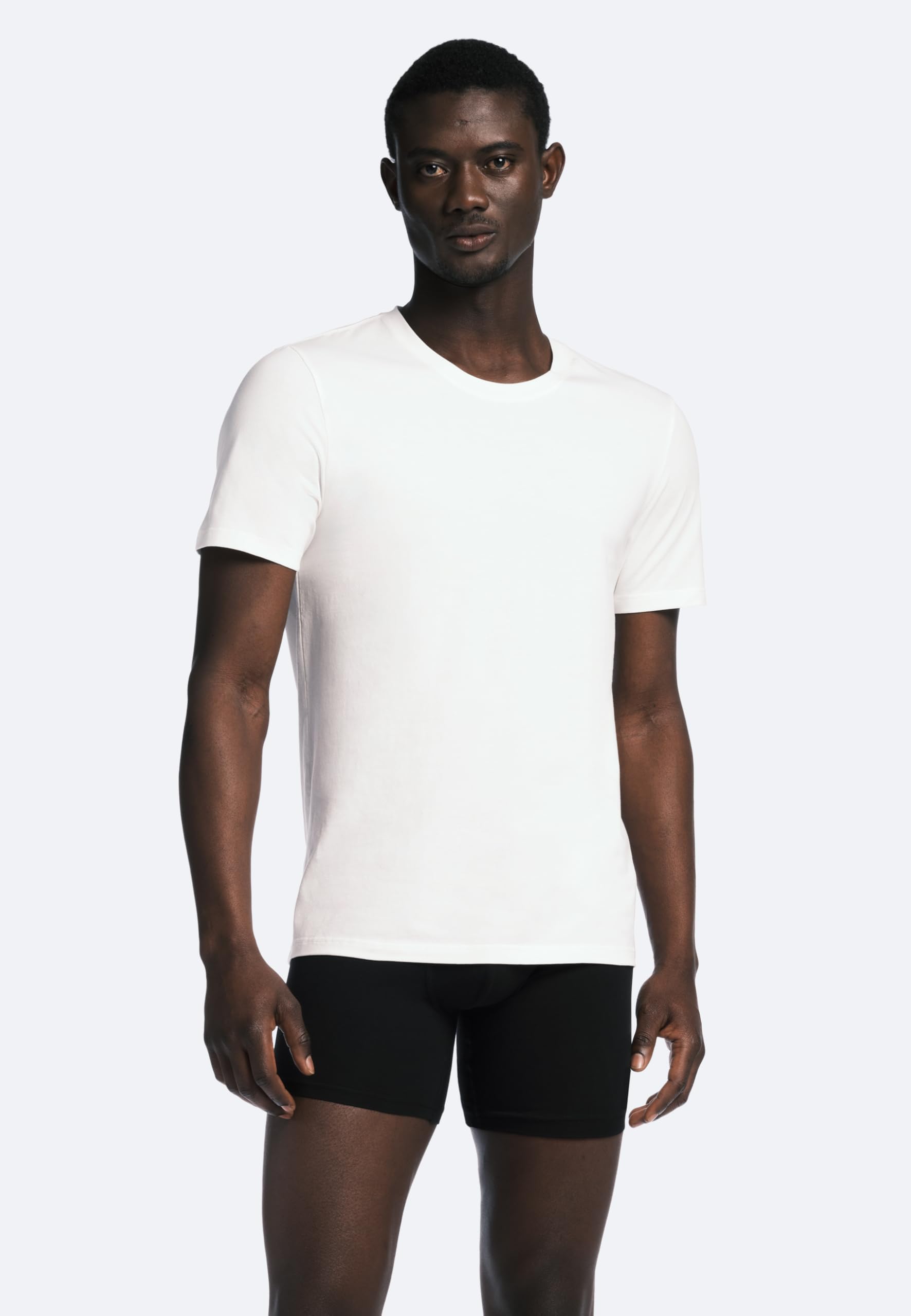 Camiseta de Cuello Redondo para Hombre Allsaints, confeccionada en algodón orgánico Suave y Transpirable. Pack de 2 Unidades en Color Blanco