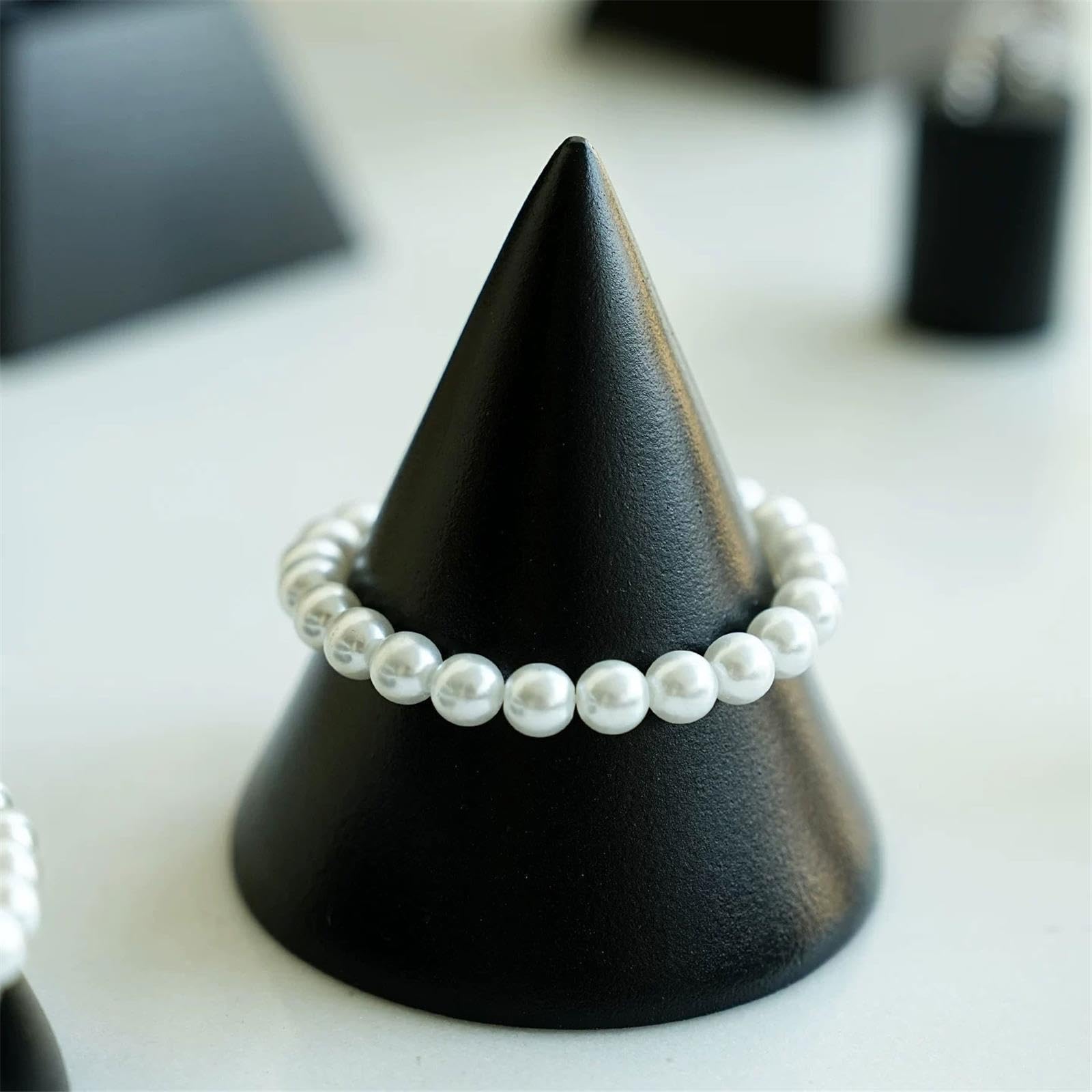 plateau de rangement de bijoux Planches à boucles d'oreilles 7 pièces, porte-bracelets coniques, supports bagues
