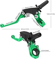 Vista 2 de PRO CAKEN 7/8" 22mm Manillar universal de aluminio para motocicleta, 360°, aleación plegable, manillar de embrague para motocicleta, bicicleta