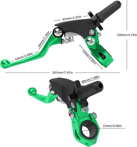 Miniatura 2 de PRO CAKEN Manija de embrague plegable universal de aluminio de aleación de 360  con asiento de montaje para motocicleta, deportes de calle,