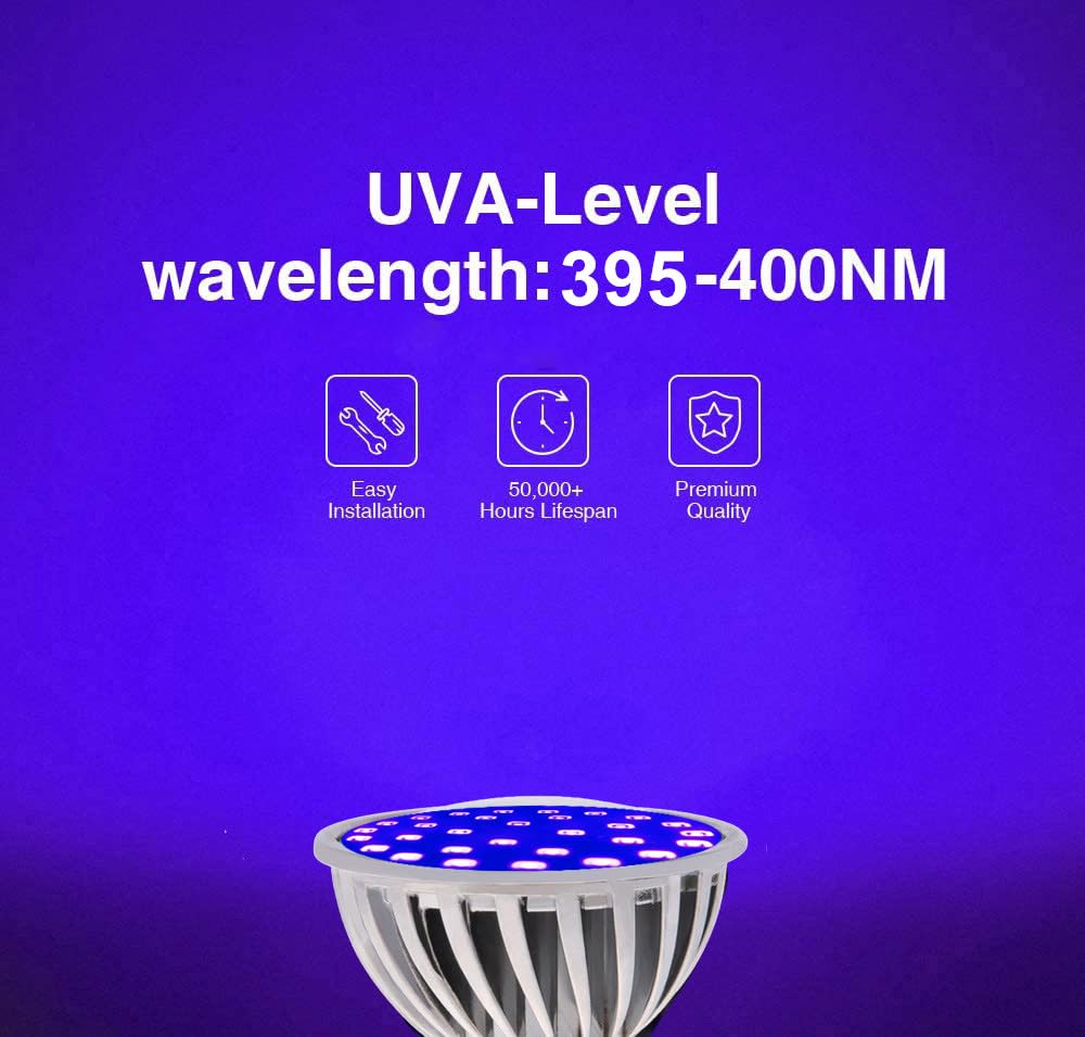 Amazon | JSVSAL 調光機能付きLEDブラックライト電球 6W ブラック
