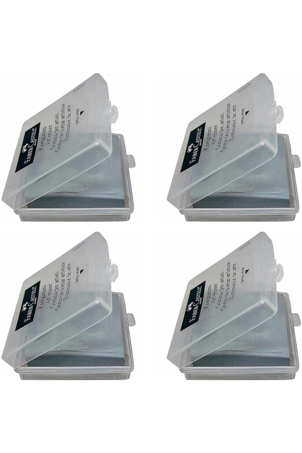 Faber-Castell Faber Castell Grey Dough Eraser Plastic Case Drawing Eraser Set of 4-picture-18