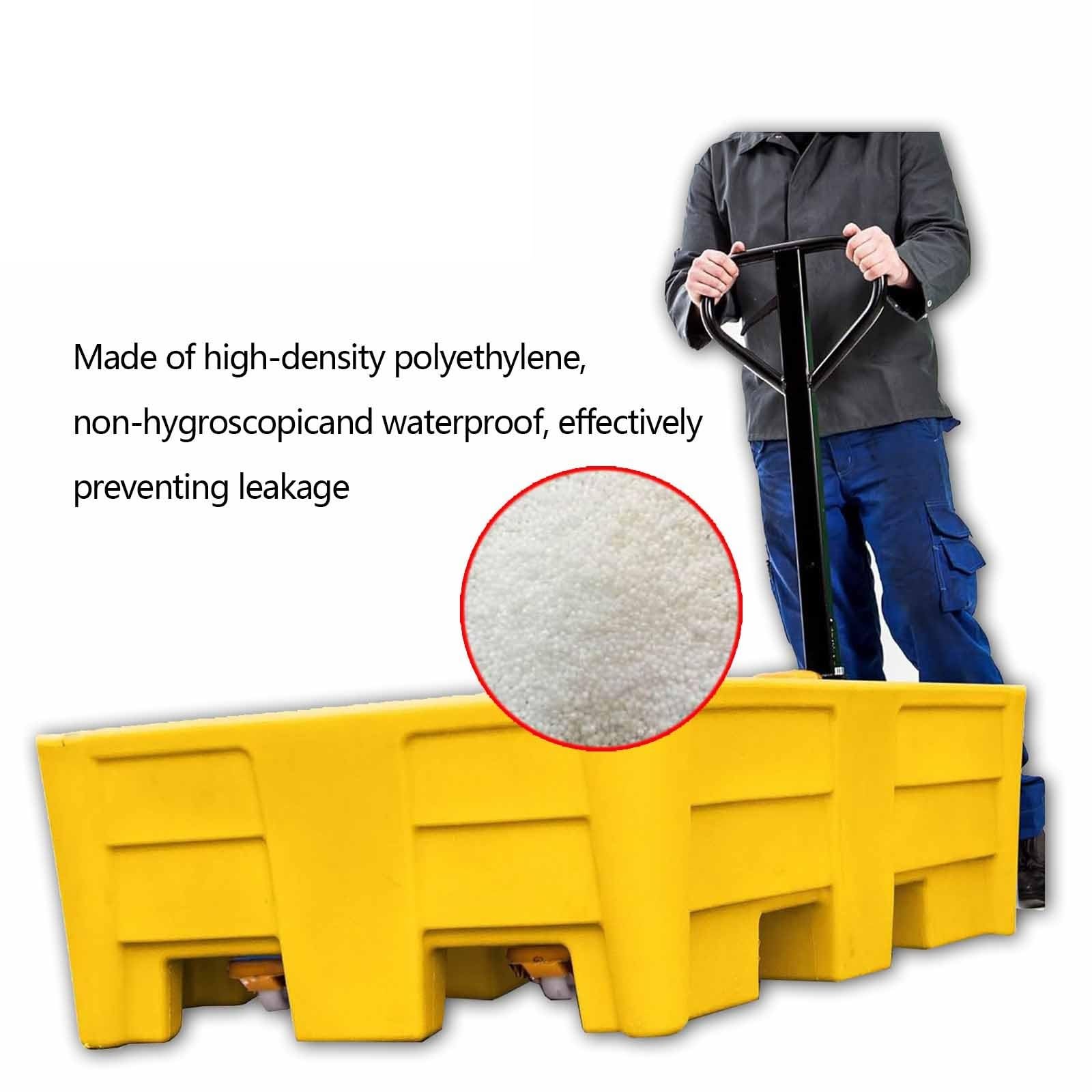 Wytrzymała plastikowa paleta do łatwego ładowania bębna – taca zatrzymująca rozlanie 80 x 15 x 120 cm, idealna do bezpiecznego i wydajnego materiału niebezpiecznego Sto
