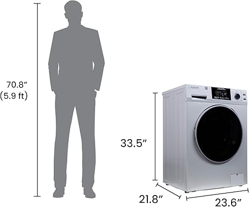 Miniatura 3 de Equator - Lavadora secadora todo en uno 4700 sin ventilación, totalmente integrada, 0 espacio libre de ventilación, 1.62cf15 libras, 110 V, 1400