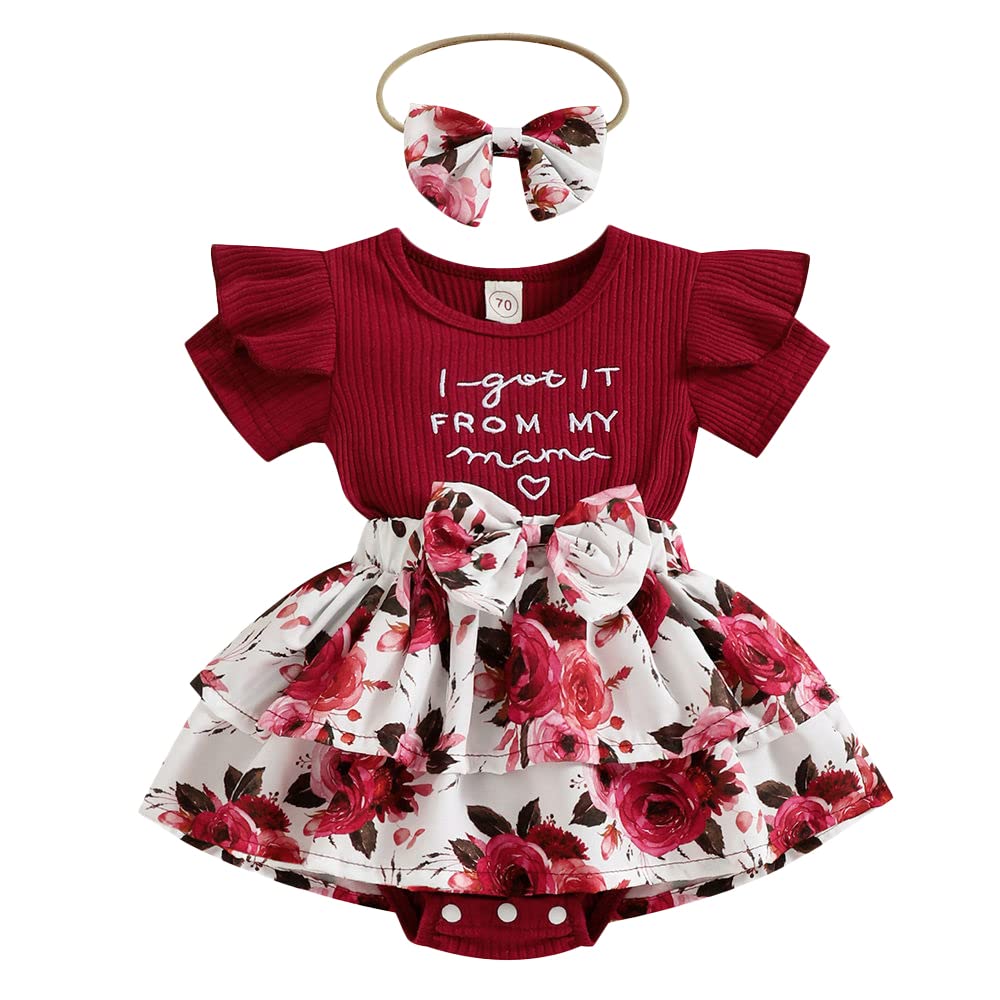 Hopscotch Girls Text Print Bodysuit with Headband In Green Color