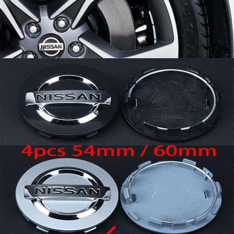 Grace Tech Coprimozzo Tappi Coprimozzi Ruota Nissan 54mm | Compatibile Nismo, Tiida Teana GTR, 350Z 370Z 240SX, Juke Nota Versa