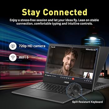 ASUS Chromebook ブラック ASUS Notebook Chromebook 35.6 cm FHD antirreflexo, MediaTek