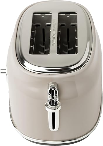 Miniatura 9 de Haden DORSET - Tostadora retro de acero inoxidable con control de tostado ajustable y ajustes de cancelación, descongelación y recalentamiento