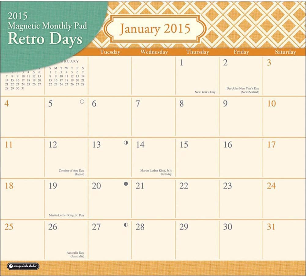 GAOAG 2015 Retro Days Magnetic Desk Pad Orange Circle Studios