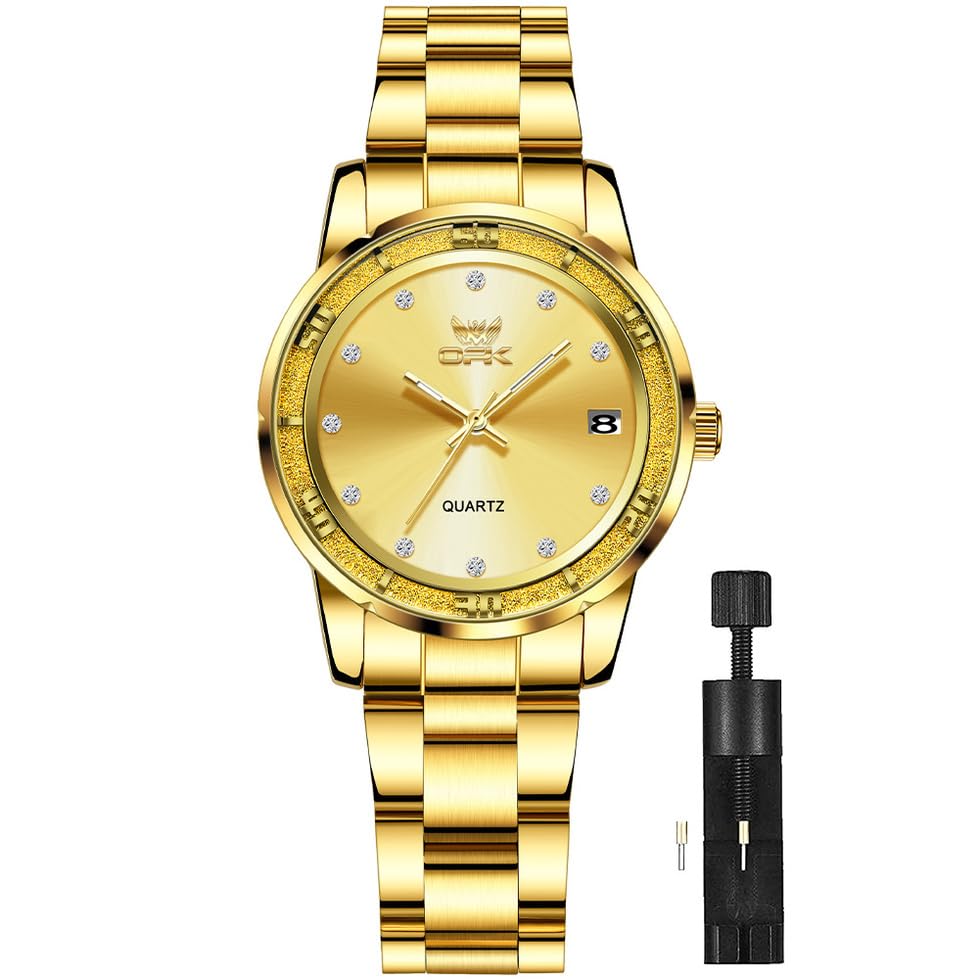 Image of OPK Wacthes for Women Bracelet Dress Easy to Read Stainless Steel Ladies Watches for Female Small Watch Waterproof Luminous Date