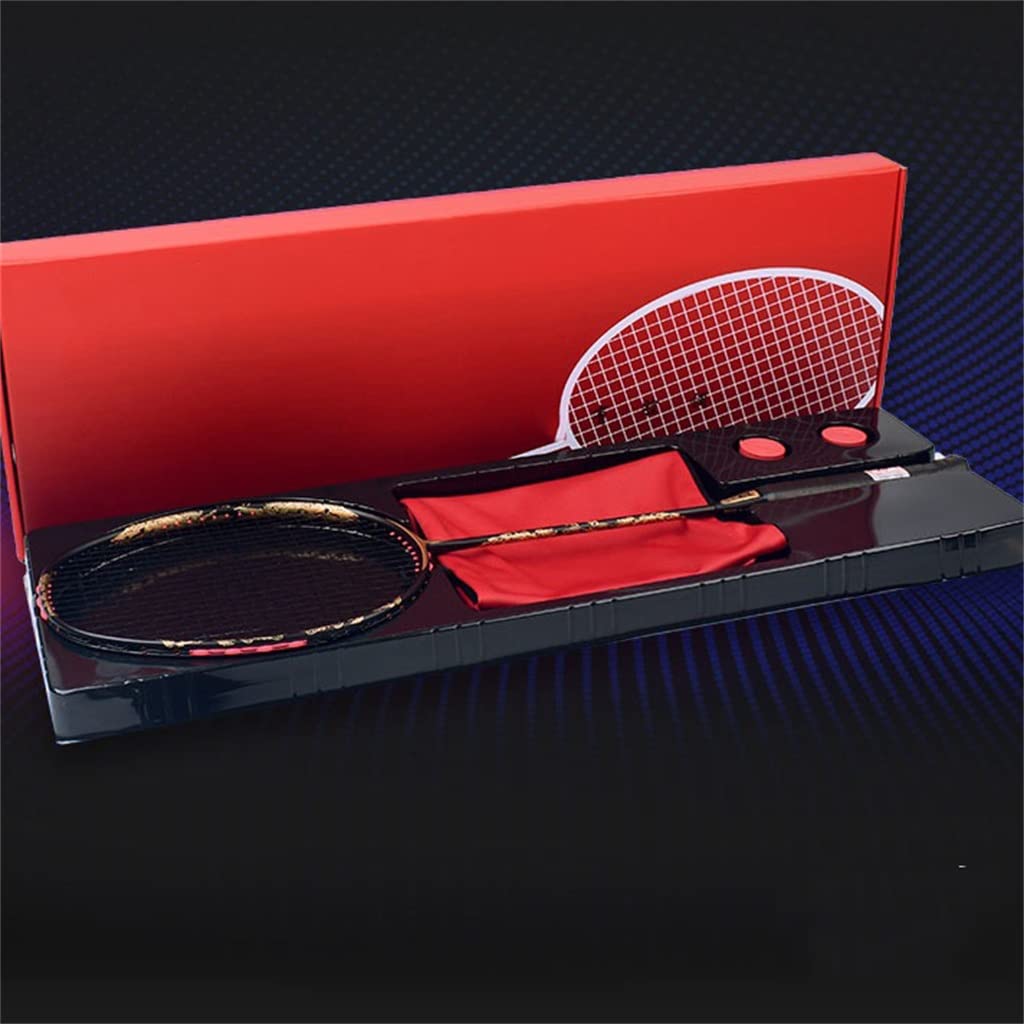 Full Carbon Racket Reinforced Secondary Molding 35 Lb Offensive 4U Badminton Racket Single Shot