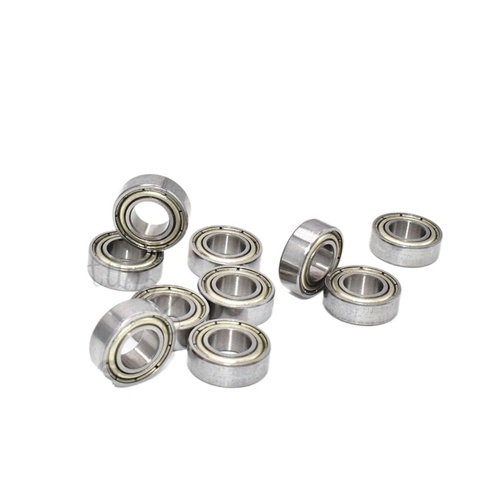 Bimetaliczna tarcza uszczelniająca Mikro łożysko zwykłe 10 szt. MR52ZZ MR63ZZ MR74ZZ MR85ZZ MR106 MR117 MR128 MR155ZZ Miniaturowe Metalowe uszczelnione części ze stali chromowanej(MR155ZZ 5x15x5mm)