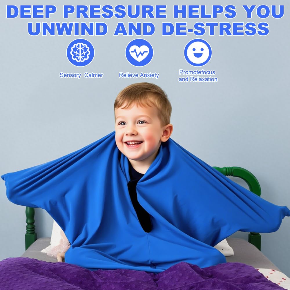 SGZIOO Sensory Body Sock for Kids, 40"X27" Body Sock Sensory Kids, Stretchy Sensory Socks Kids Autism, Sensory Body Sock Kids, Full-Body Wrap Stretchy Body Sox for Children with Autism, Anxiety - Image 4