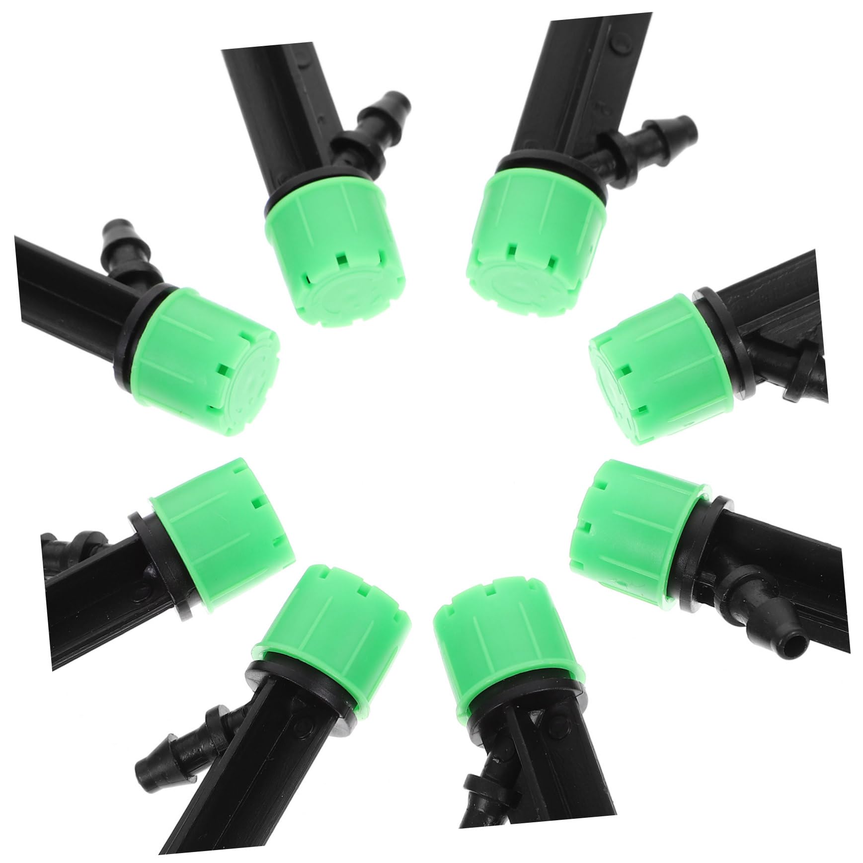 Yardwe 50pcs Drip Irrigation Emitters Ground Spikes 360° Adjustable Sprinkler for Garden Landscaping