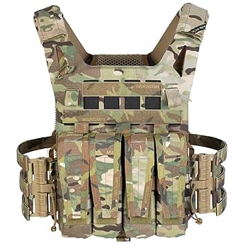 マグポーチ×4・ユーティリティポーチ×1 付き　プレートキャリアCP・MC Amazon.co.jp: SeeboJK タクティカル 4 連マグポーチ