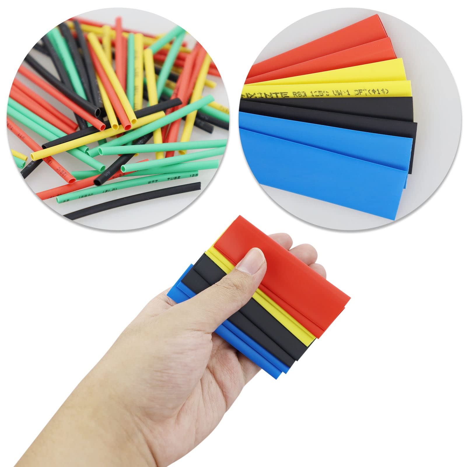 Lonlonty 164 Pezzi Guaine Termorestringenti - Tubi Per Cavi Elettrici In 5 Colori E 8 Taglie - Foto 12